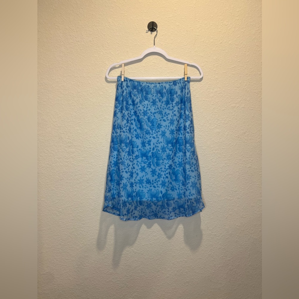 Blue Floral Skirt